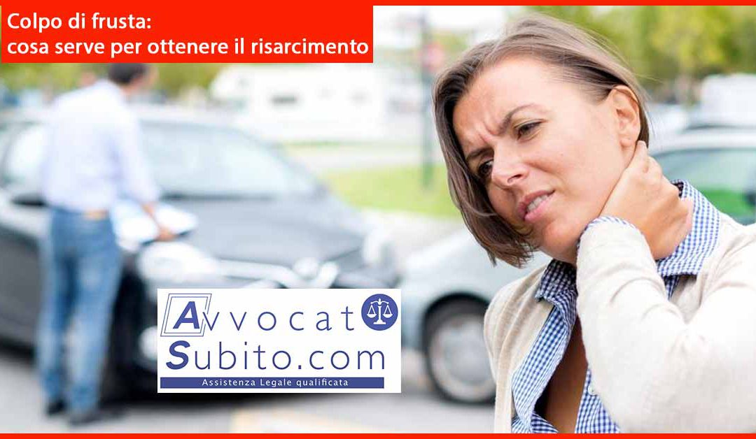 Colpo di frusta: cosa serve per ottenere il risarcimento