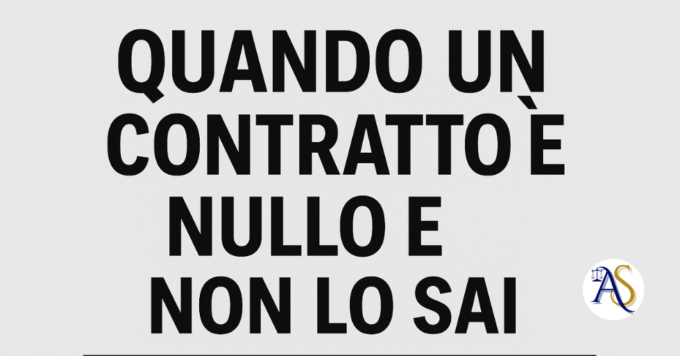 Quando un contratto è nullo (e non lo sai): ecco cosa dice la legge